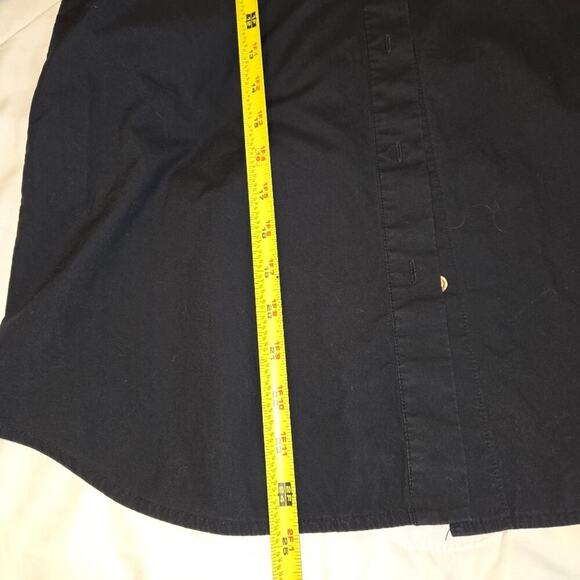 Tory Burch Scalloped Poplin Bow Blouse size 2 Preppy Dark Academia matrix - Picture 8 of 9